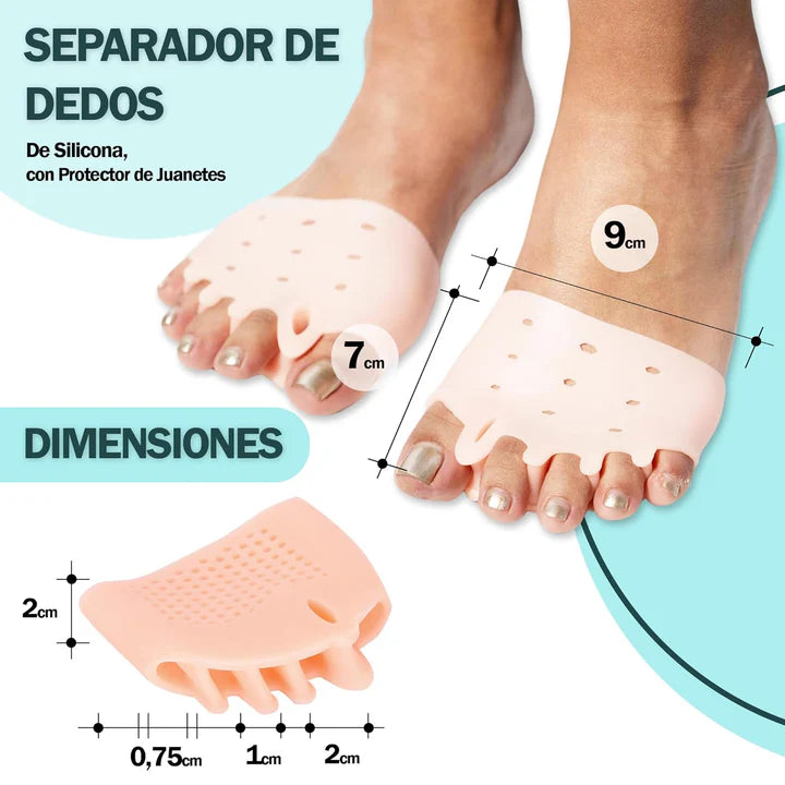 1 UNIDAD + 1 GRATIS | Almohadillas terapéuticas con Separador de dedos | PharmaToe™