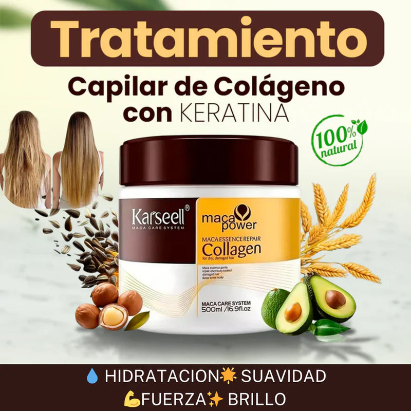 Karseell® - Tratamiento Capilar de Colágeno y Keratina [500ml] | Mascarilla Nutritiva Intensiva